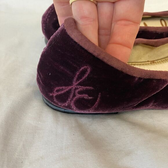 Sam Edelman Burgundy Velvet Flats - Picture 6 of 9